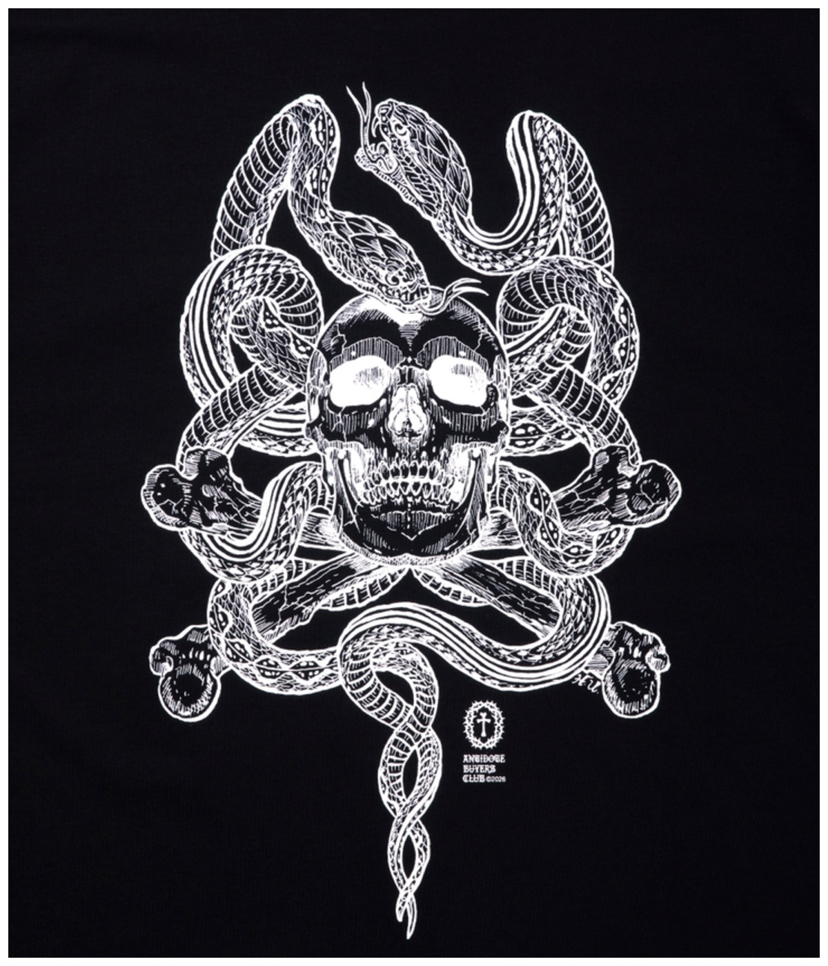 ASIC Oversized S/S Tee (Skull N' Snake)【PURE BLACK】