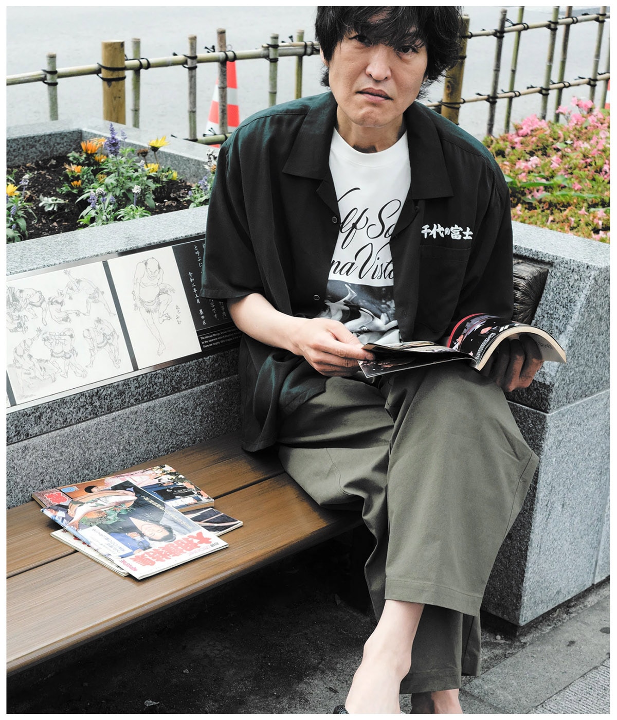 千代の富士×BUENA VISTA / El wolf solitario tee tres【WHITE】