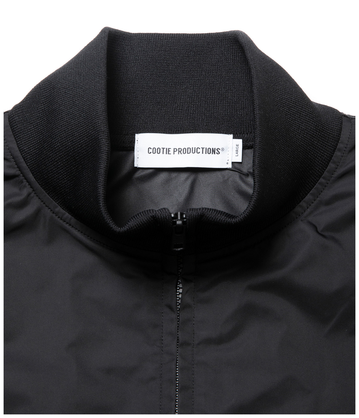 Memory Polyester Twill Half Zip Top【BLACK】｜COOTIE PRODUCTIONS 