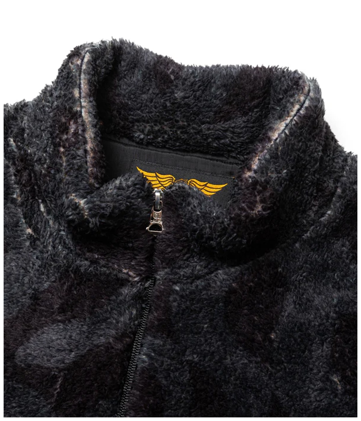 NYLON RIP FLEECE TRACK TYPE JACKET ＜SNAKE PATTERN＞【BLACK 