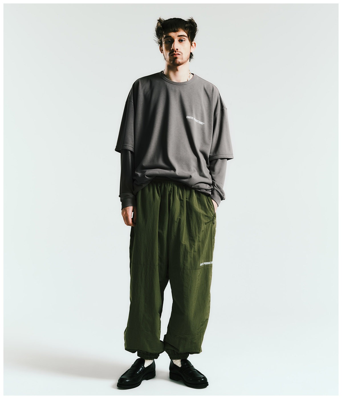 Dry Tech Jersey Oversized S/S Tee【GRAY】｜COOTIE PRODUCTIONS