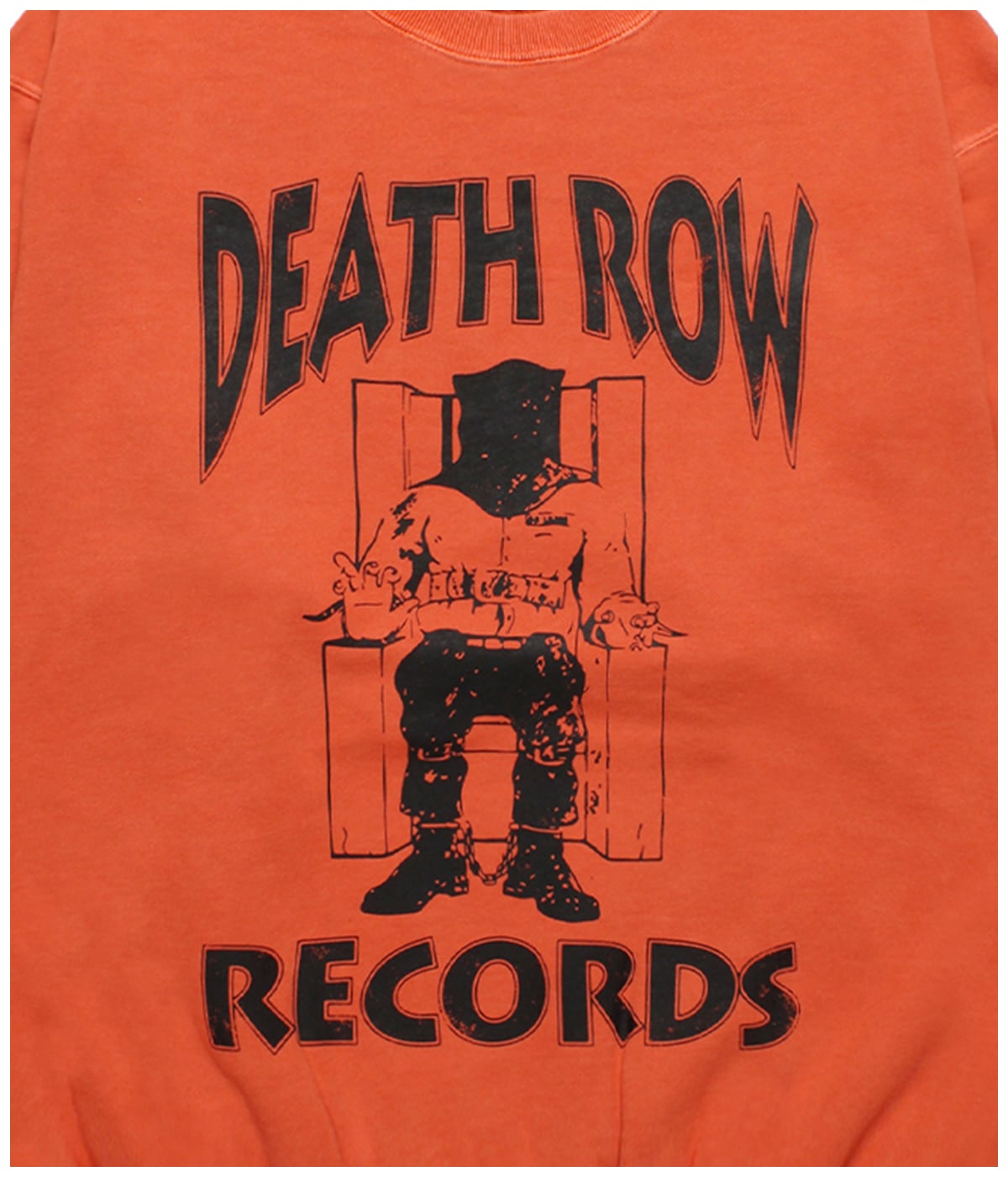 DEATH ROW RECORDS / GARMENT DYED SWEAT SHIRT【ORANGE