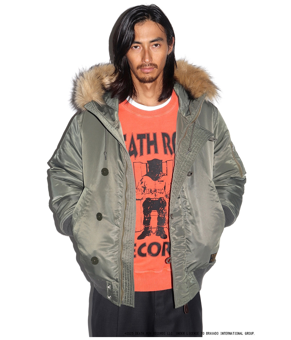 wacko ロンt シャツ　スウェット　tシャツ death row 長袖 ワコマリア“ヴィンテージ風”ロゴスウェット＆Tシャツ、デス