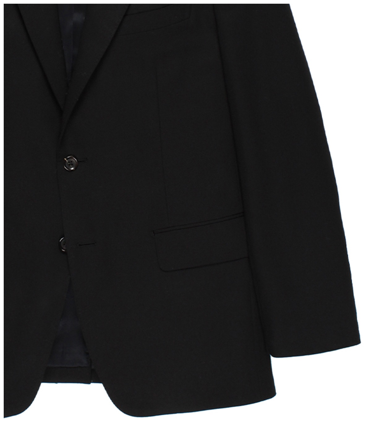 DORMEUIL / SINGLE BREASTED JACKET・PLEATED TROUSERS (TYPE-1) -SET UP-【BLACK】