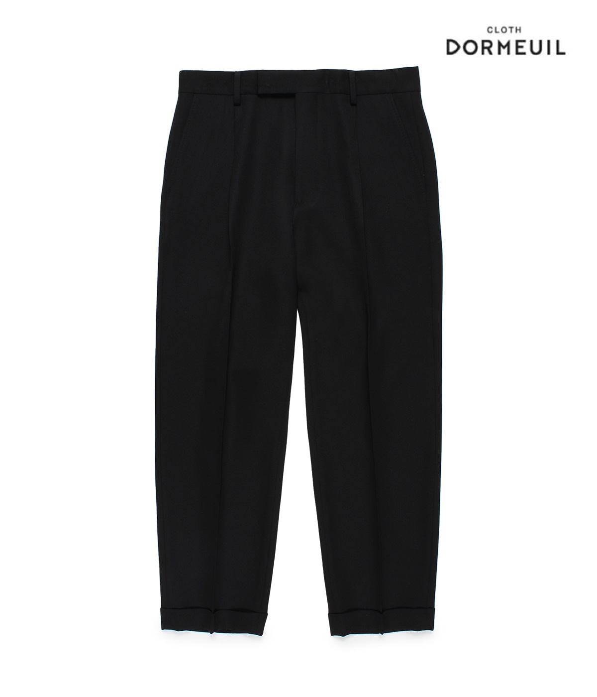 DORMEUIL / SINGLE BREASTED JACKET・PLEATED TROUSERS (TYPE-1) -SET UP-【BLACK】