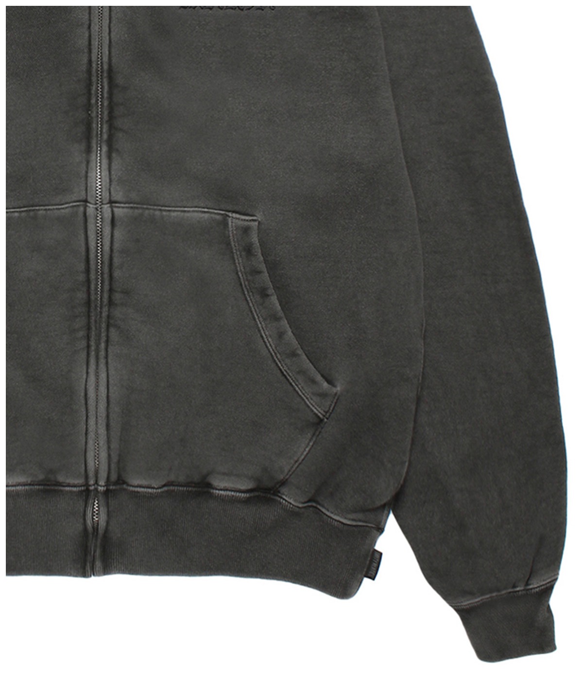 WASHED HEAVY WEIGHT ZIP HOODED SWEAT SHIRT【GRAY】｜WACKO MARIA