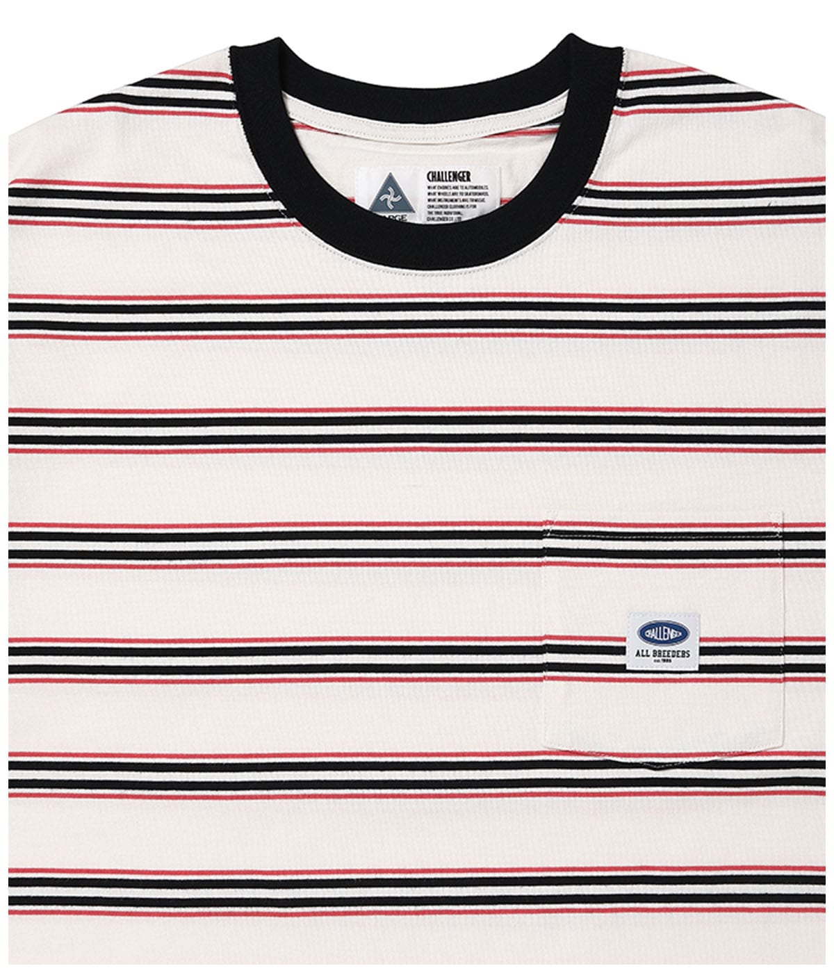L/S AUTHENTIC BORDER TEE【WHITE】｜CHALLENGER｜MELTING POT（正規