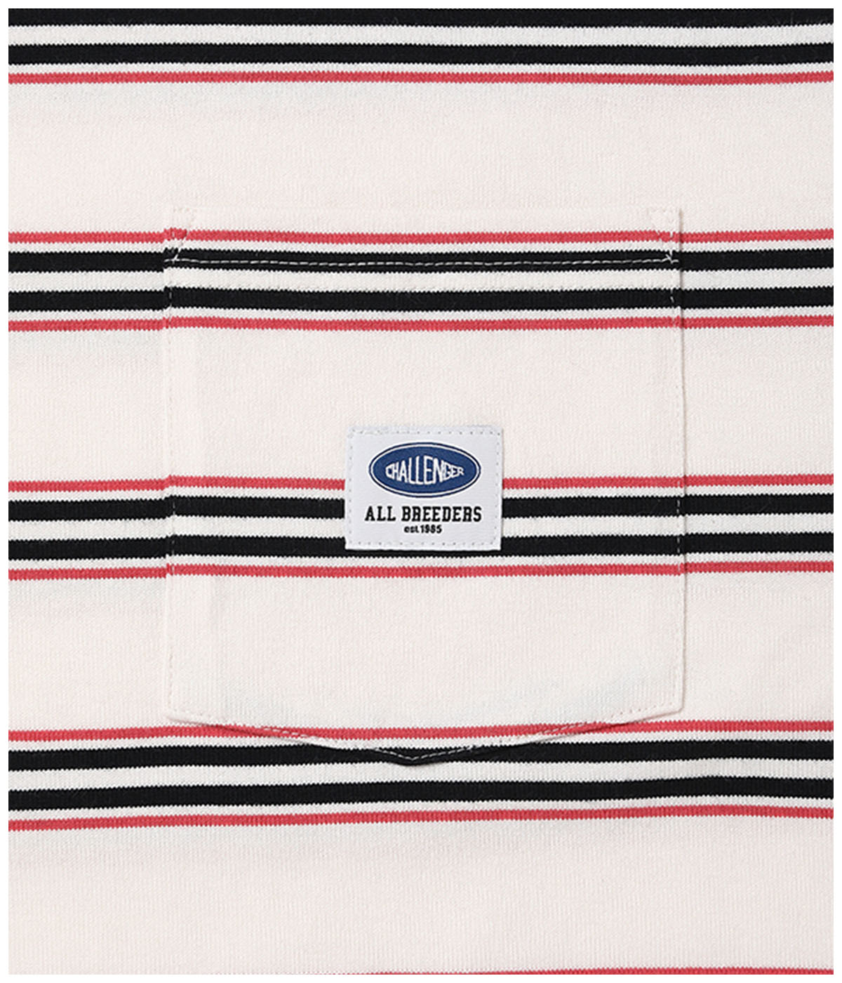 L/S AUTHENTIC BORDER TEE【WHITE】｜CHALLENGER｜MELTING POT（正規