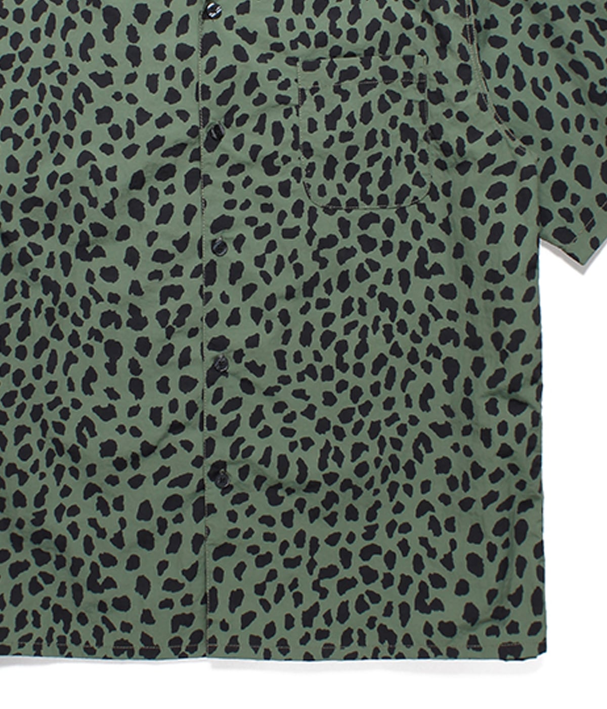 GRAMICCI / LEOPARD OPEN COLLAR SHIRT【KHAKI】｜WACKO MARIA