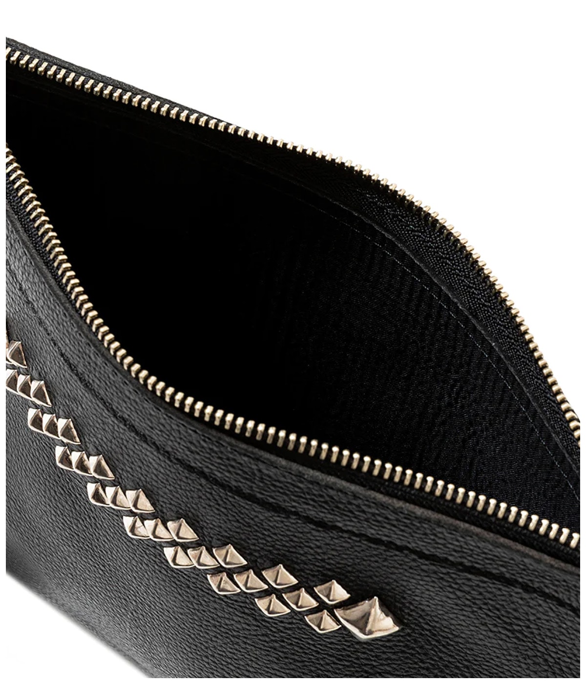 STUDS LEATHER BODY BAG【BLACK】｜CALEE｜MELTING POT（正規取扱店