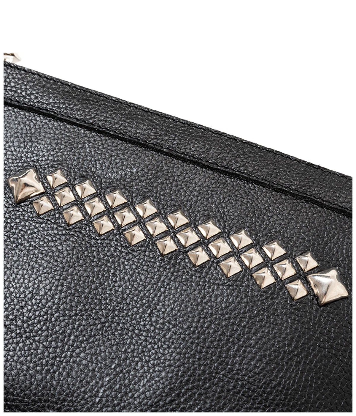 STUDS LEATHER BODY BAG【BLACK】｜CALEE｜MELTING POT（正規取扱店