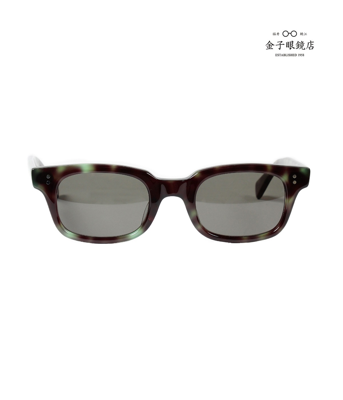 ワコマリア×金子眼鏡 サングラス グレーレンズ 黒縁眼鏡 ブラック 金子眼鏡 / GLASSES (TYPE-2)【GREEN】|WACKO MARIA|MELTING