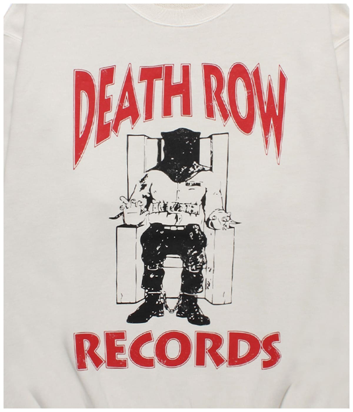 DEATH ROW RECORDS / GARMENT DYED SWEAT SHIRT【IVORY】｜WACKO