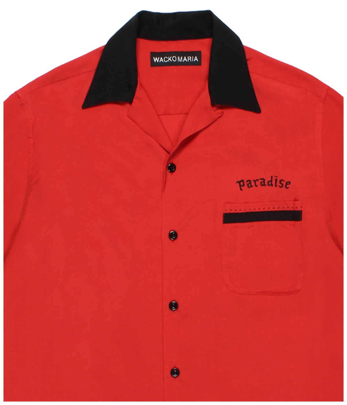 50'S OPEN COLLAR SHIRT【RED】｜WACKO MARIA｜MELTING POT（正規取扱