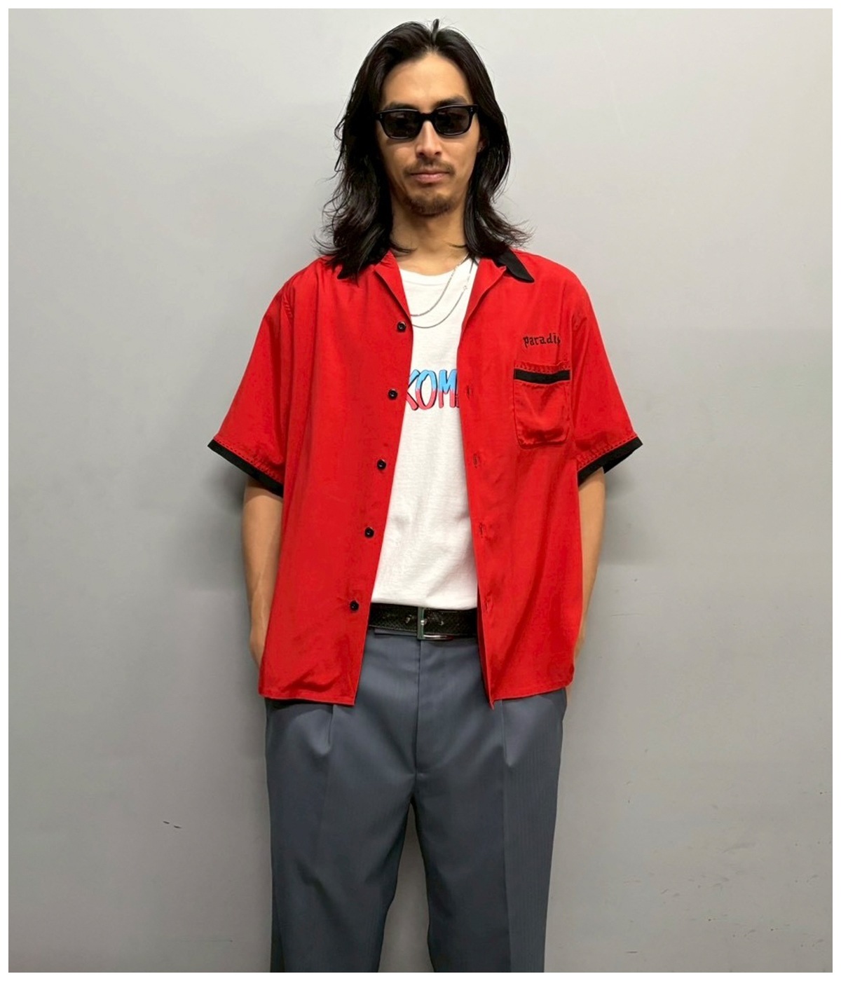 50'S OPEN COLLAR SHIRT【RED】｜Brands｜MELTING POT（正規取扱店・通販）