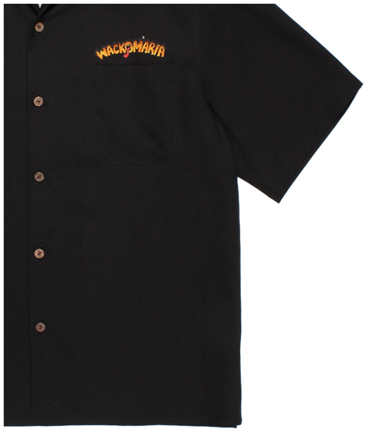 TIM LEHI / 50'S OPEN COLLAR SHIRT【BLACK】｜WACKO MARIA｜MELTING