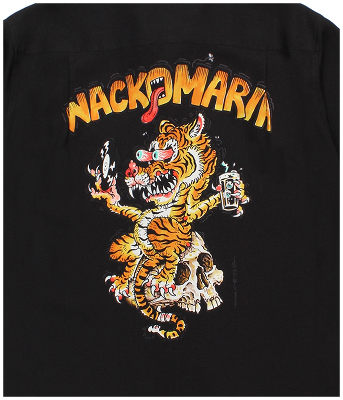 TIM LEHI / 50'S OPEN COLLAR SHIRT【BLACK】｜WACKO MARIA｜MELTING