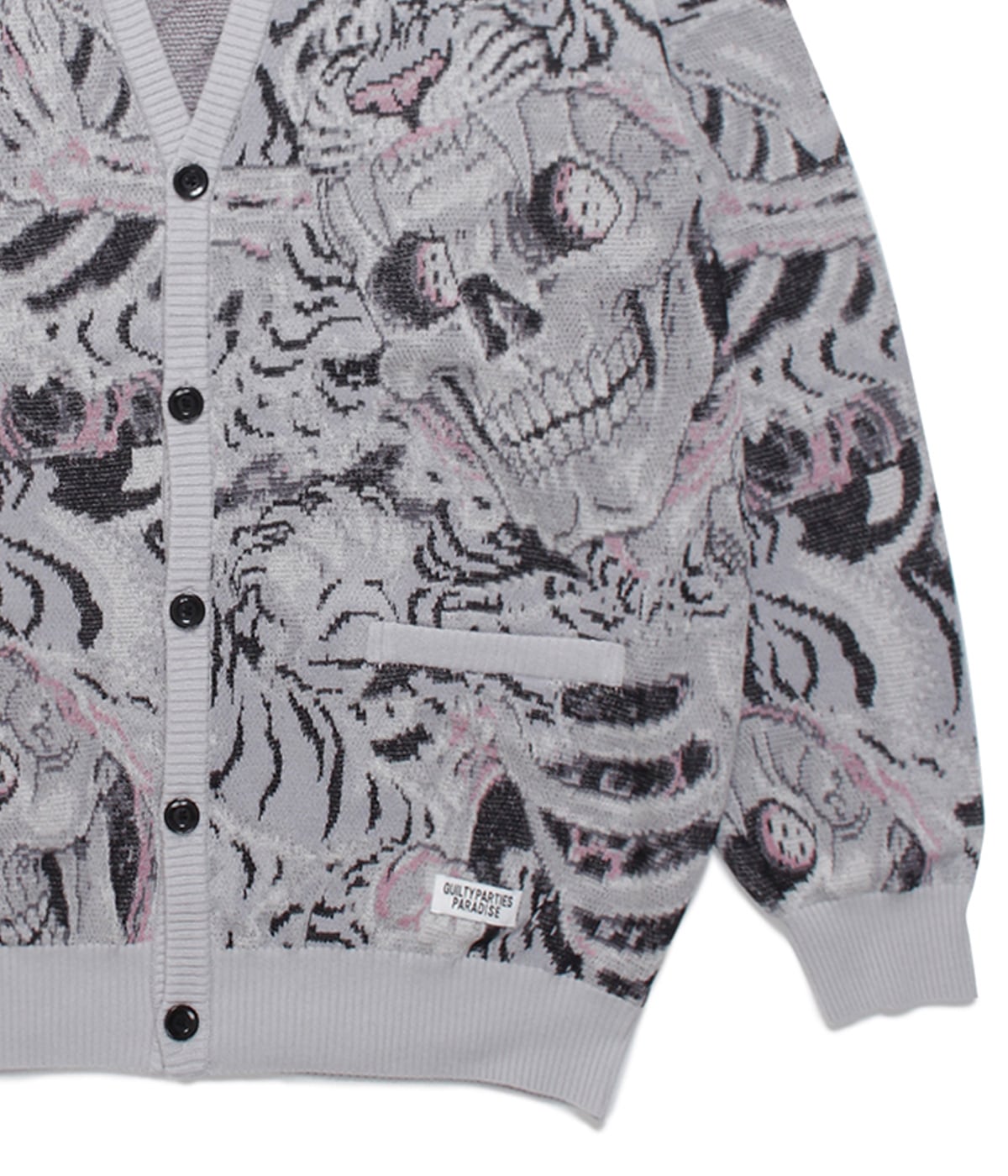 TIM LEHI / JACQUARD CARDIGAN (TYPE-2)【GRAY】｜WACKO MARIA