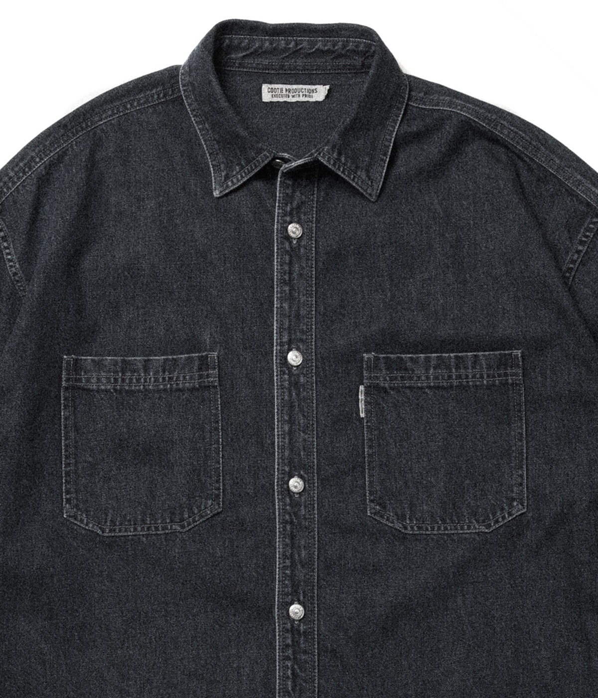 Denim Work Shirt (Fade)【BLACK】｜COOTIE PRODUCTIONS®︎｜MELTING