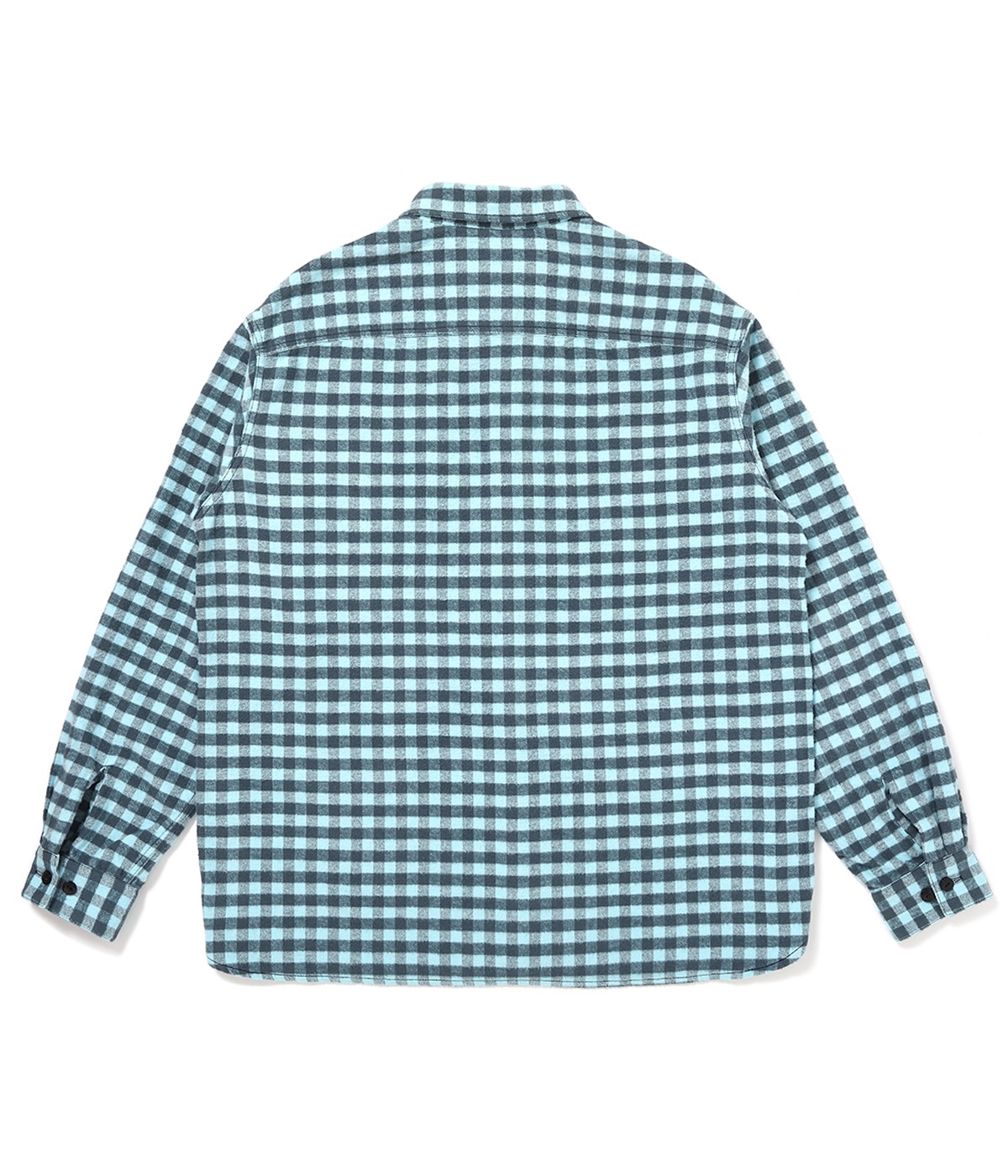 GINGHAM FLANNEL SHIRT【TURQUOISE】