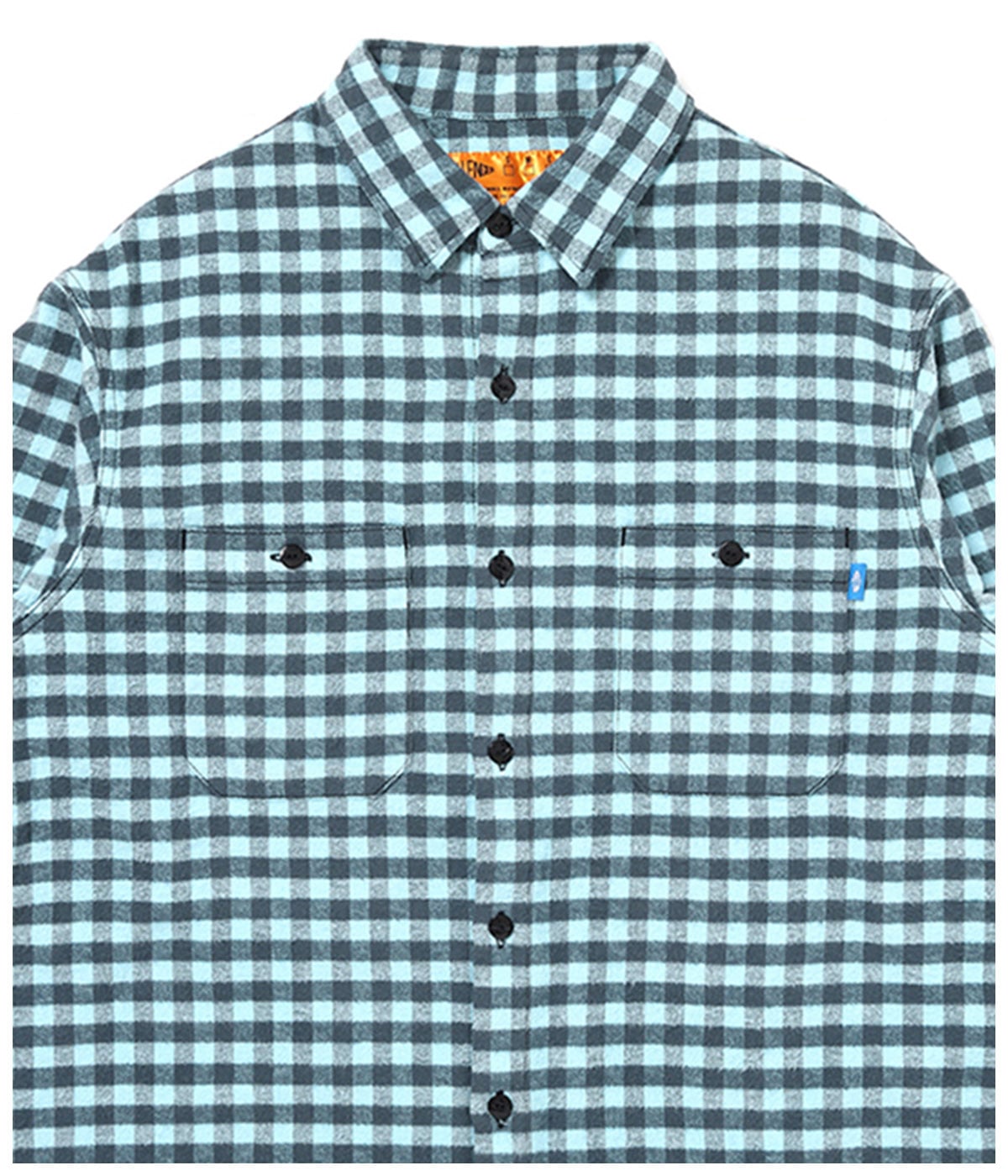 GINGHAM FLANNEL SHIRT【TURQUOISE】