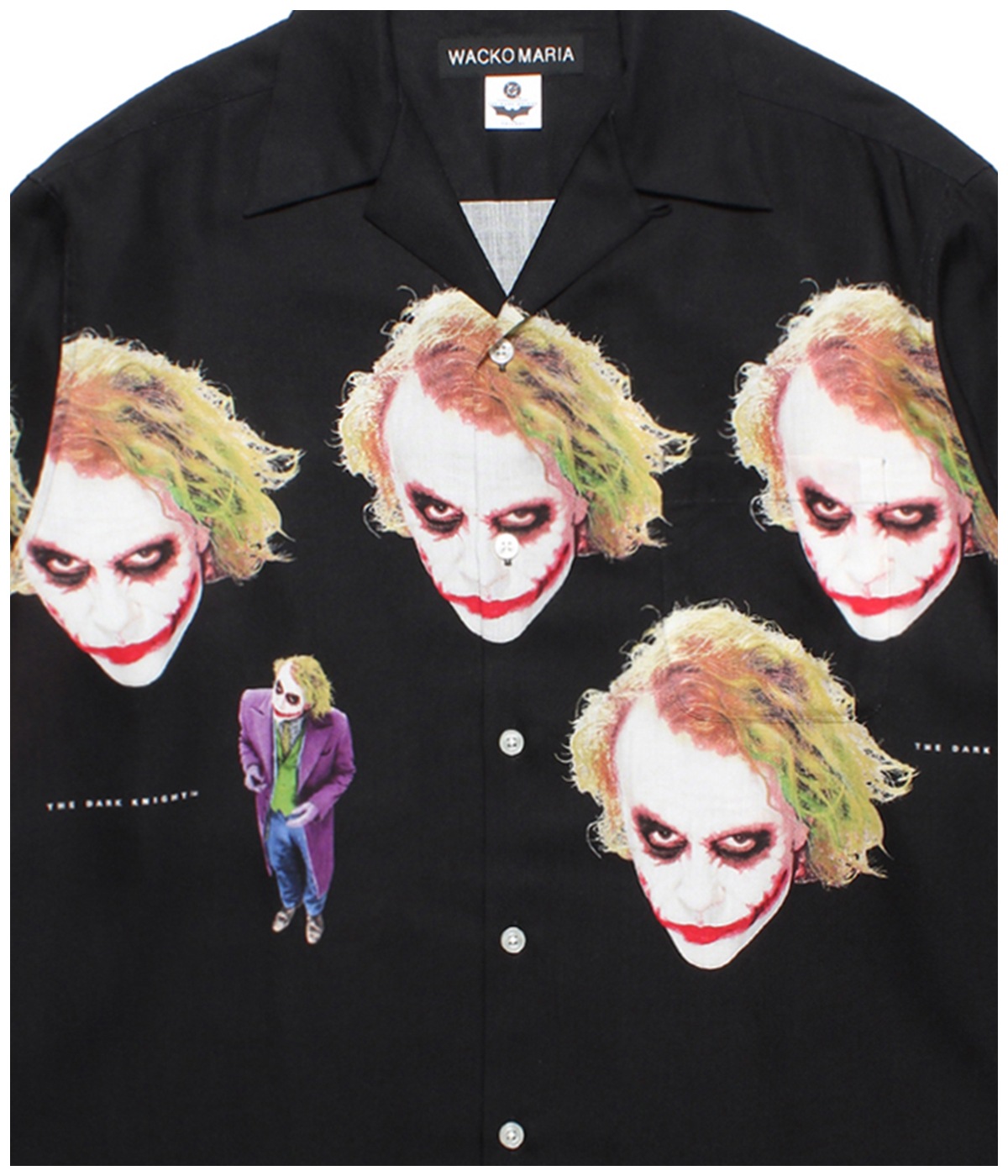THE DARK KNIGHT TRILOGY / L/S HAWAIIAN SHIRT (TYPE-2)【BLACK
