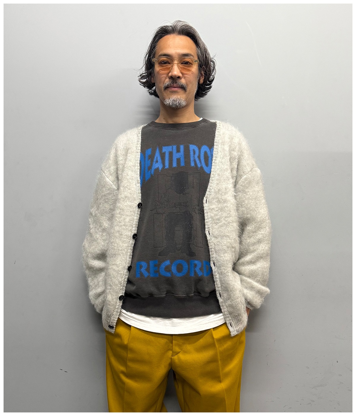 DEATH ROW RECORDS / GARMENT DYED SWEAT SHIRT【GRAY】｜WACKO