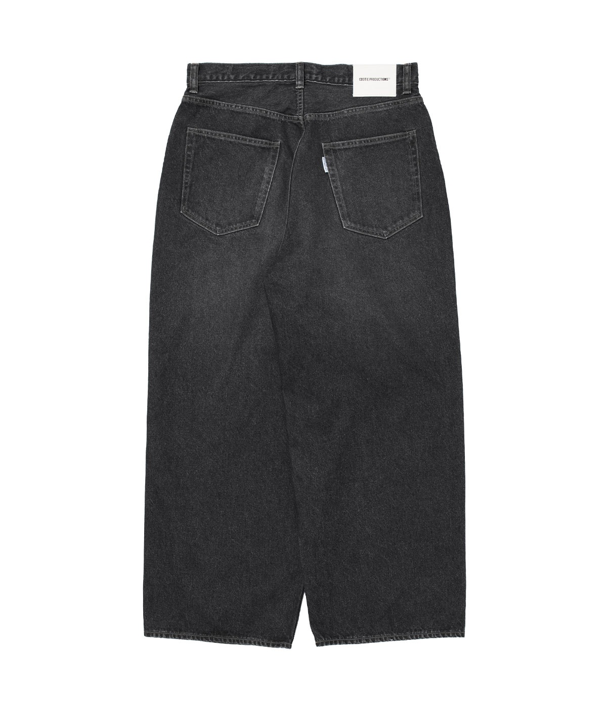 12.5oz Denim 5 Pocket Square Leg Pants【BLACK AGING FADE】