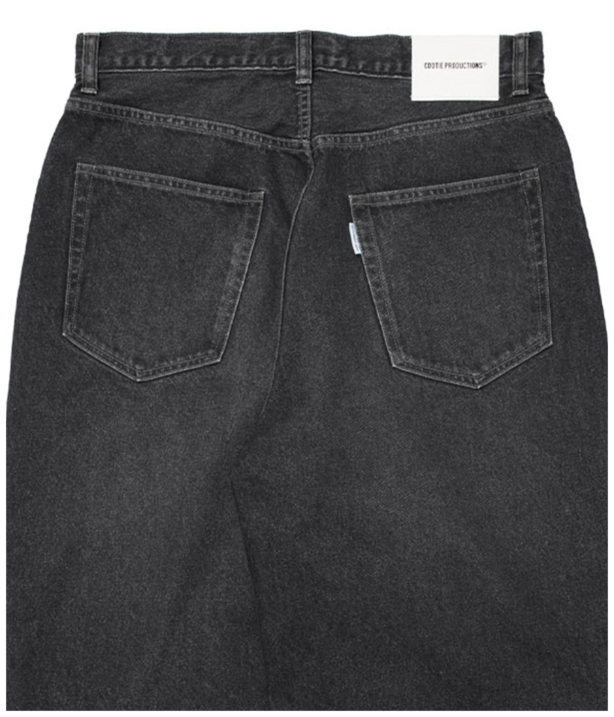 12.5oz Denim 5 Pocket Square Leg Pants【BLACK AGING FADE】