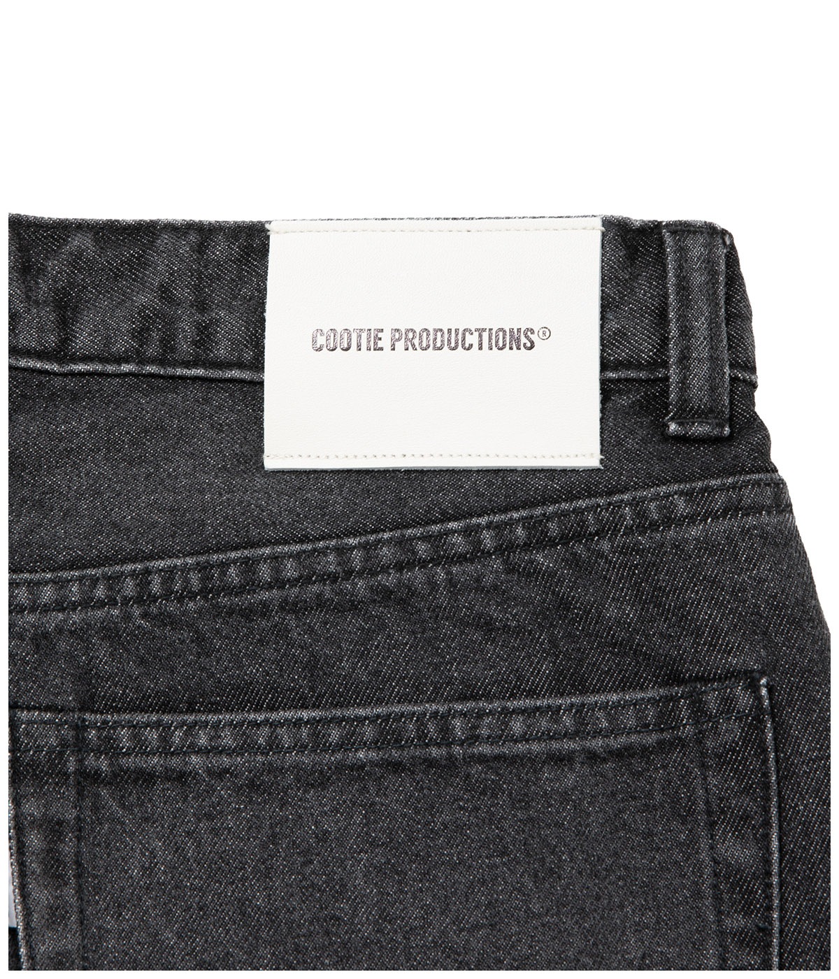 12.5oz Denim 5 Pocket Square Leg Pants【BLACK AGING FADE】