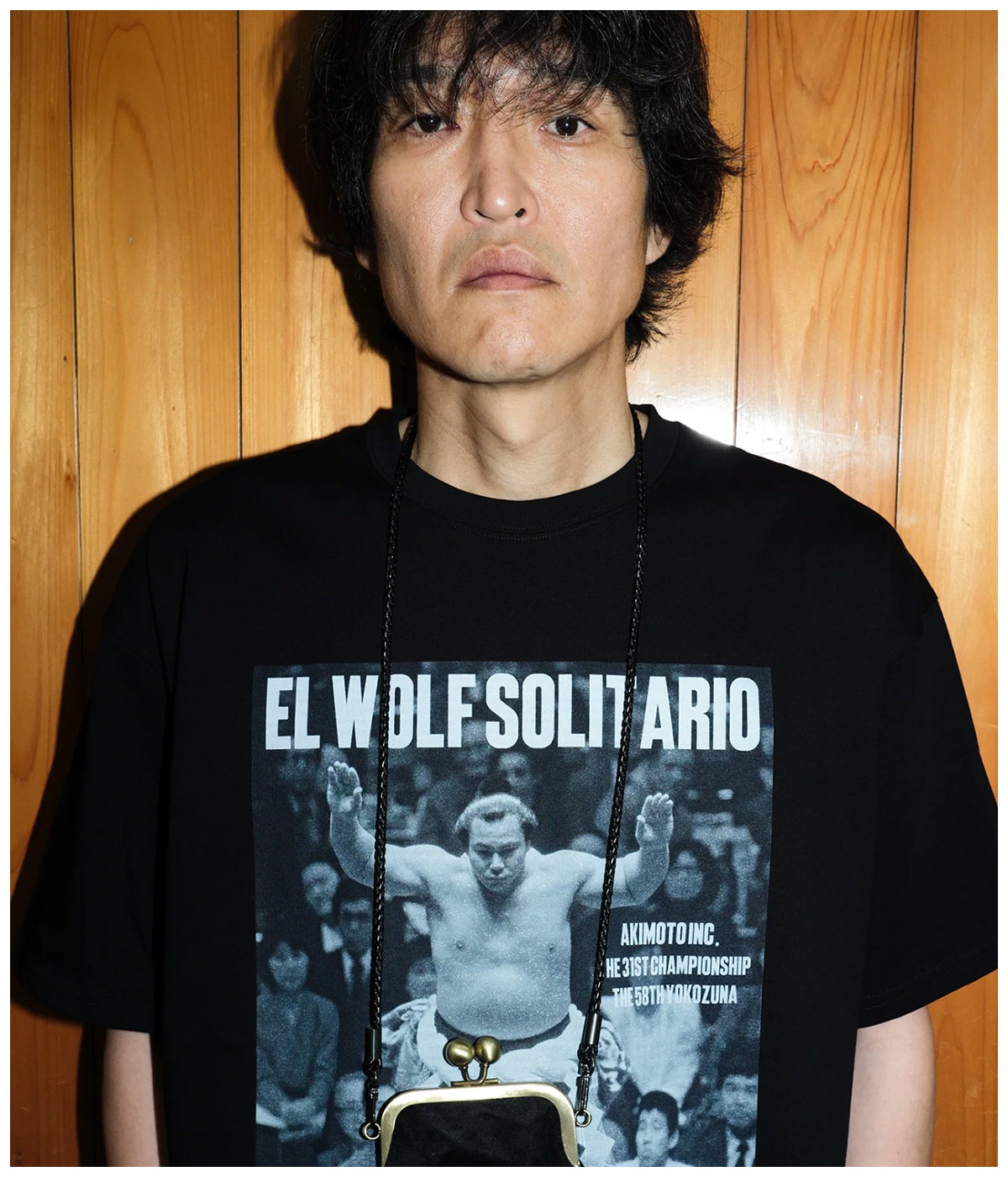 千代の富士×BUENA VISTA / El wolf solitario tee uno【BLACK】