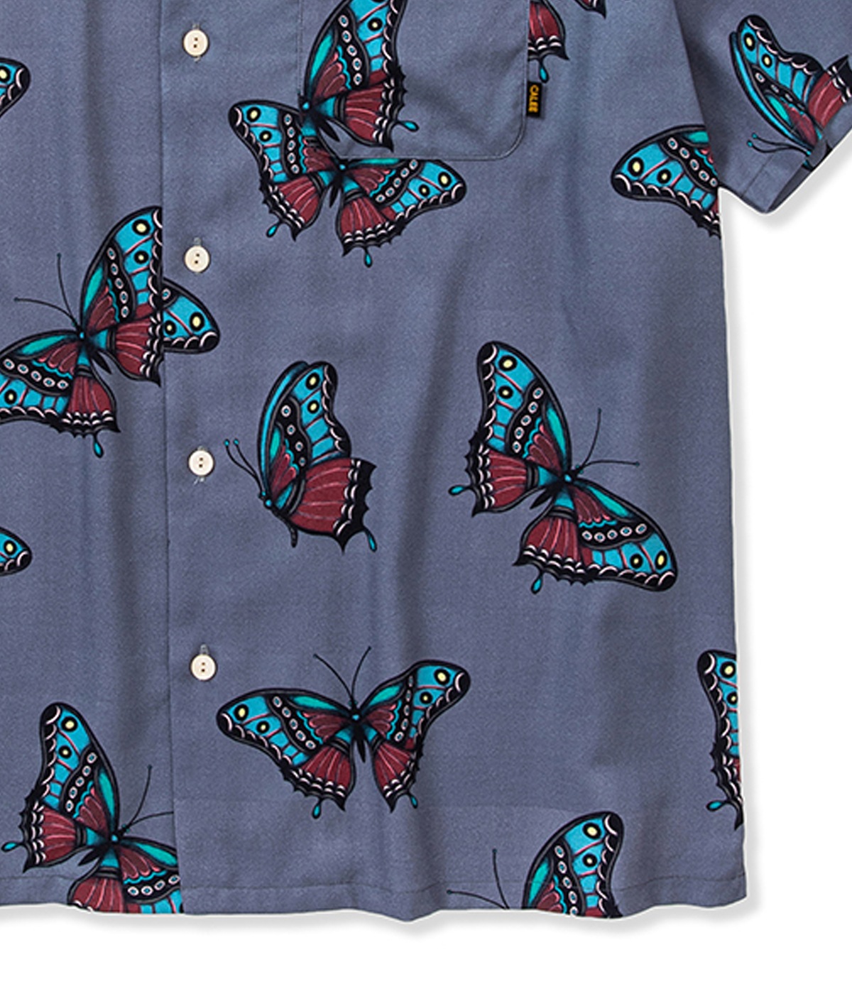 MIHO MURAKAMI CL BUTTERFLY PATTERN S/S SHIRT【BLUE】