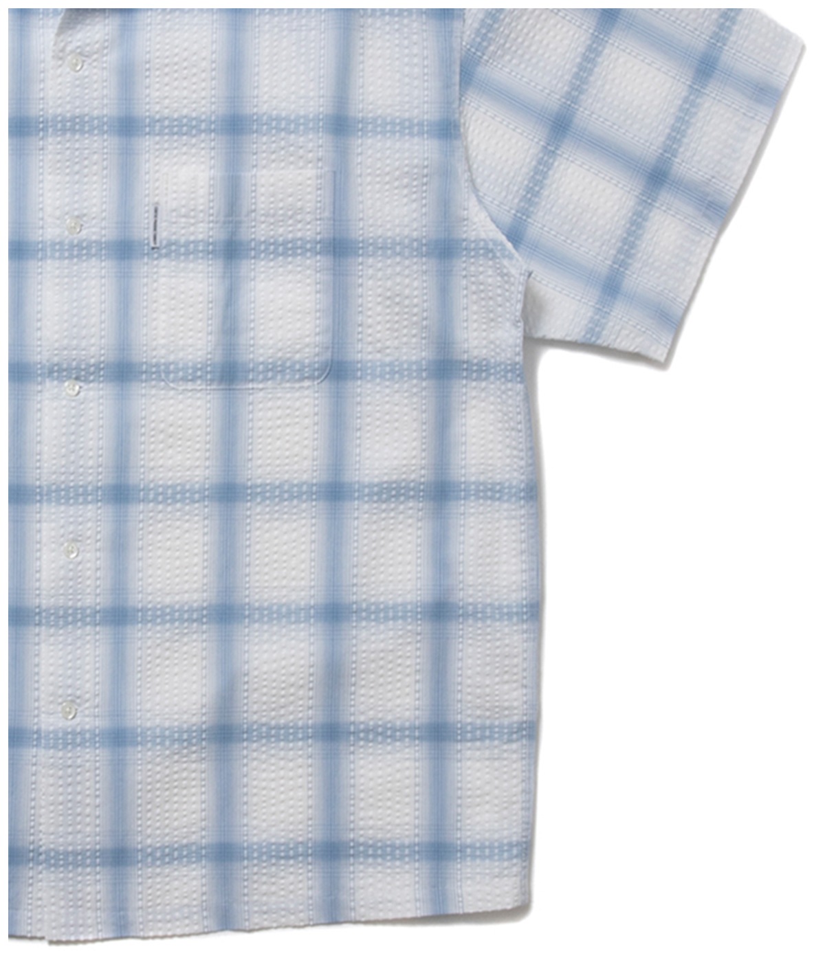 T/C Sucker Ombre Check S/S Shirt【PALE BLUE】｜COOTIE