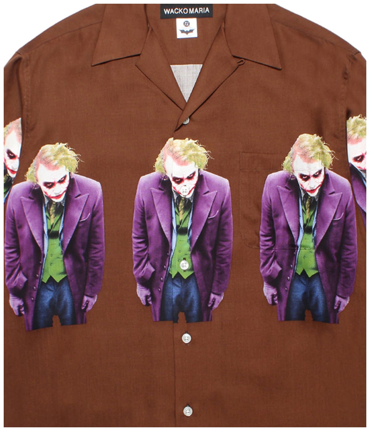 THE DARK KNIGHT TRILOGY / L/S HAWAIIAN SHIRT (TYPE-1)【BROWN】