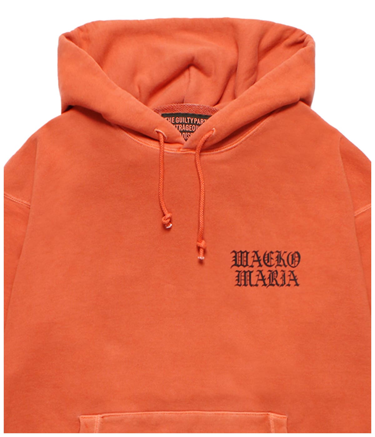 DEATH ROW RECORDS / GARMENT DYED HOODED SWEAT SHIRT【ORANGE】