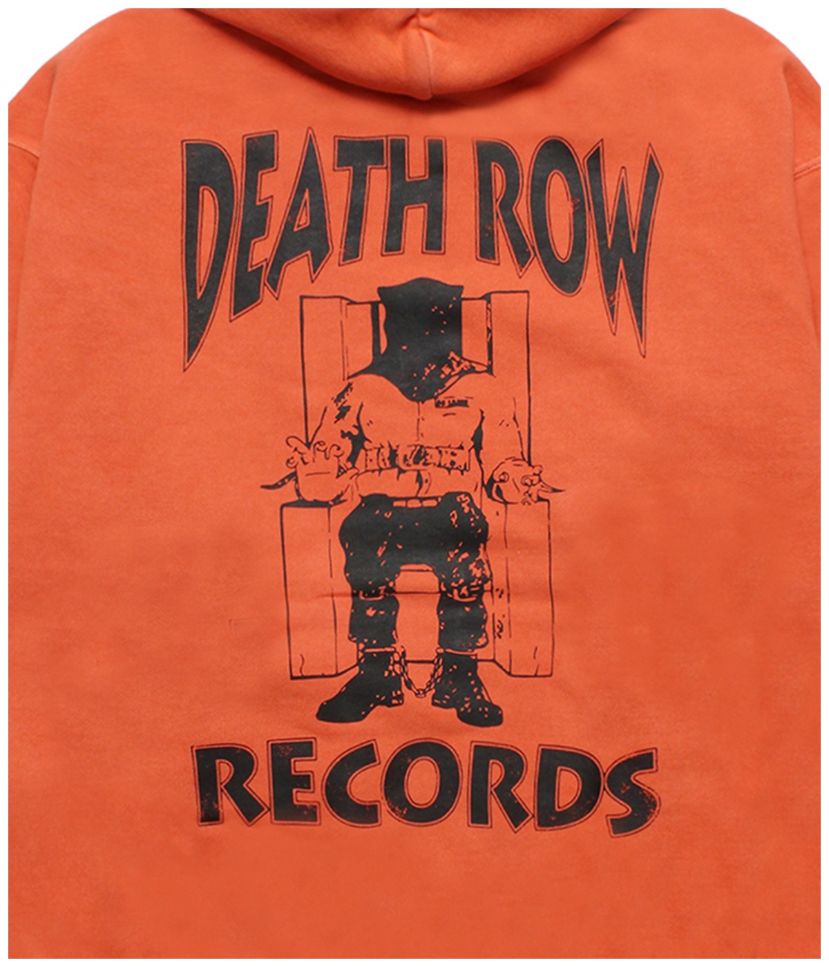 DEATH ROW RECORDS / GARMENT DYED HOODED SWEAT SHIRT【ORANGE】