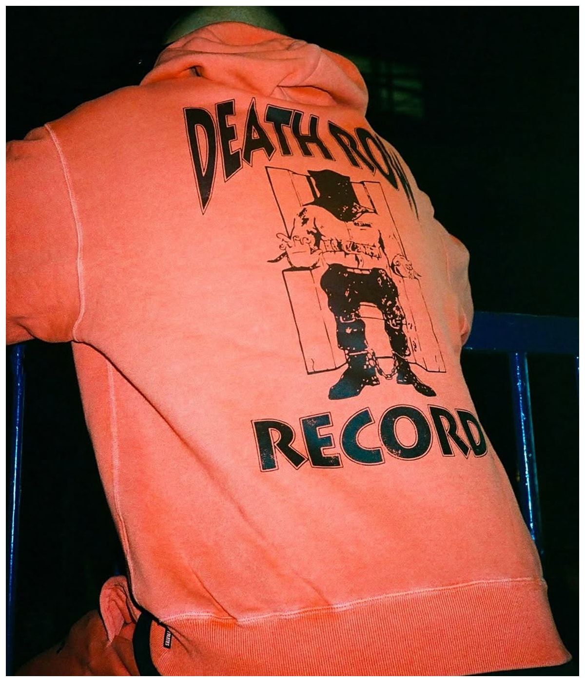DEATH ROW RECORDS / GARMENT DYED HOODED SWEAT SHIRT【ORANGE】