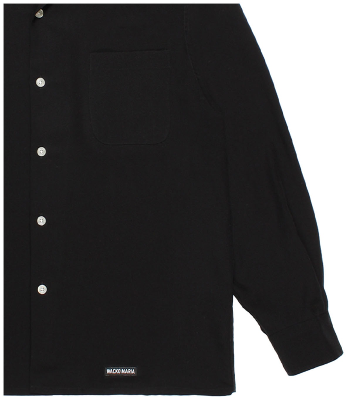 TIM LEHI / 50'S OPEN COLLAR SHIRT (TYPE-1)【BLACK】｜WACKO