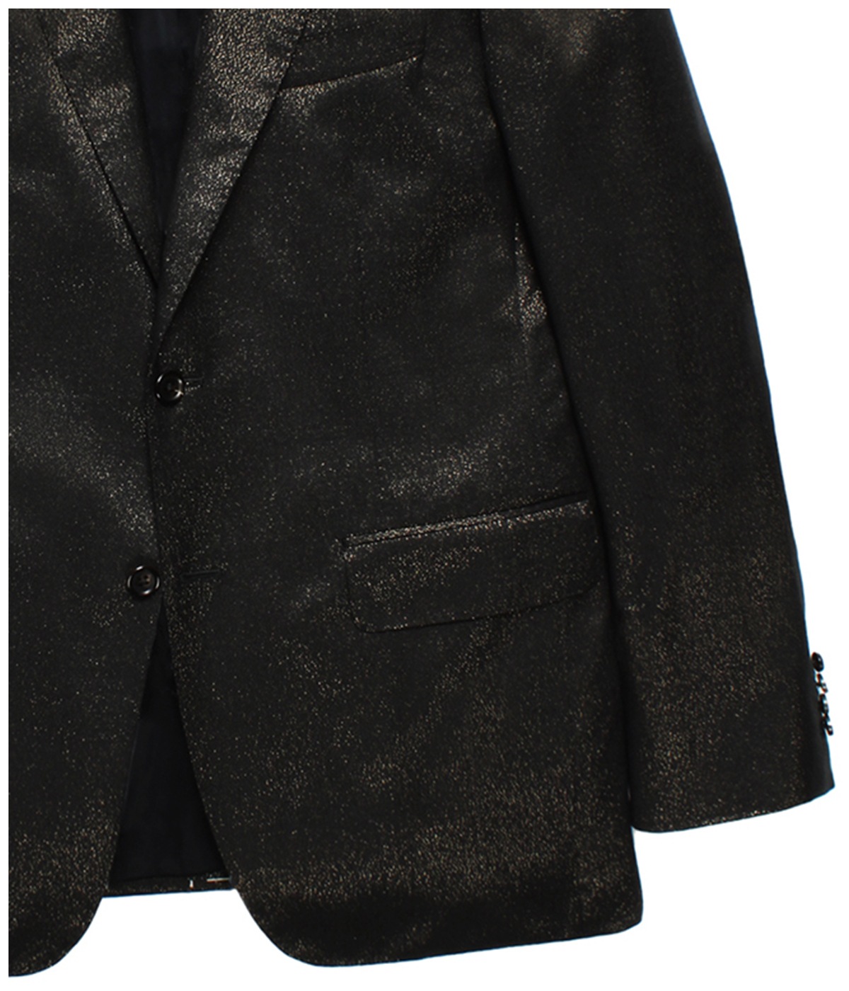 DORMEUIL / GLITTER SINGLE BREASTED JACKET (TYPE-1)【BLACK-GOLD