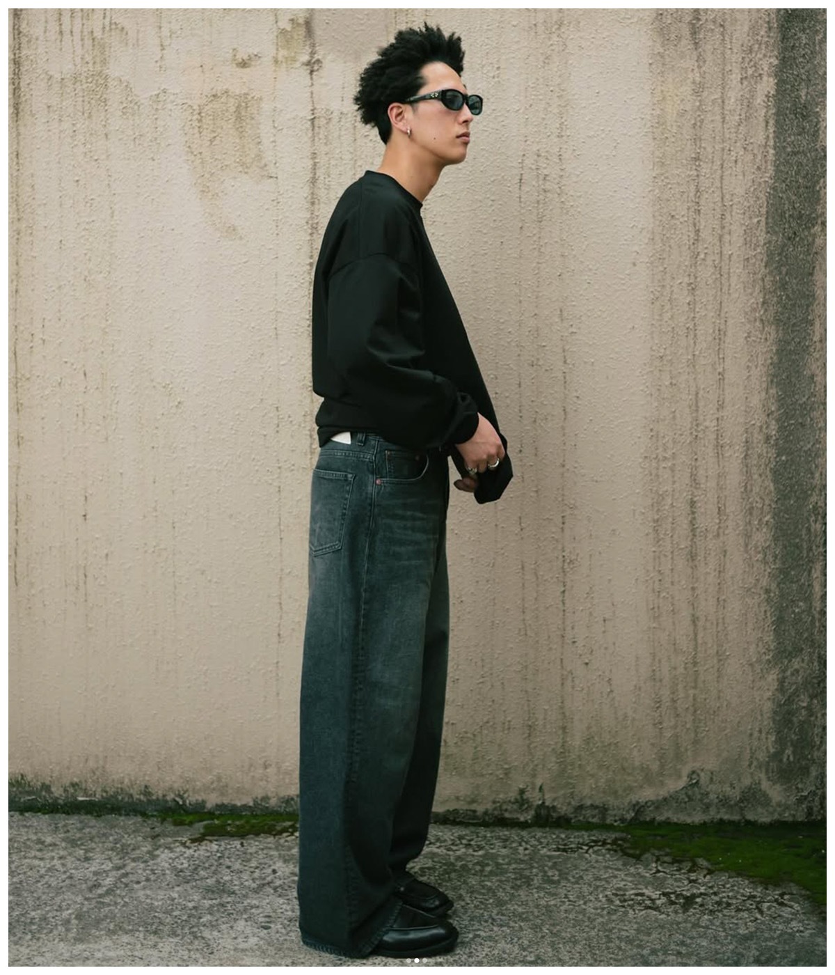 12.5oz Denim 5 Pocket Square Leg Pants【INDIGO AGING FADE】