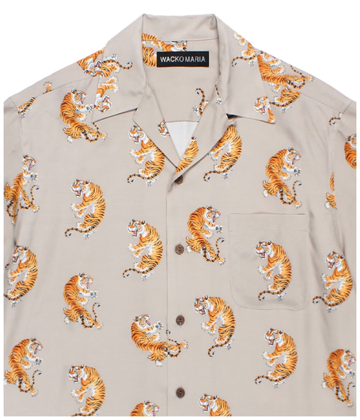 TIM LEHI / HAWAIIAN SHIRT S/S (TYPE-2)【GRAY】｜WACKO MARIA