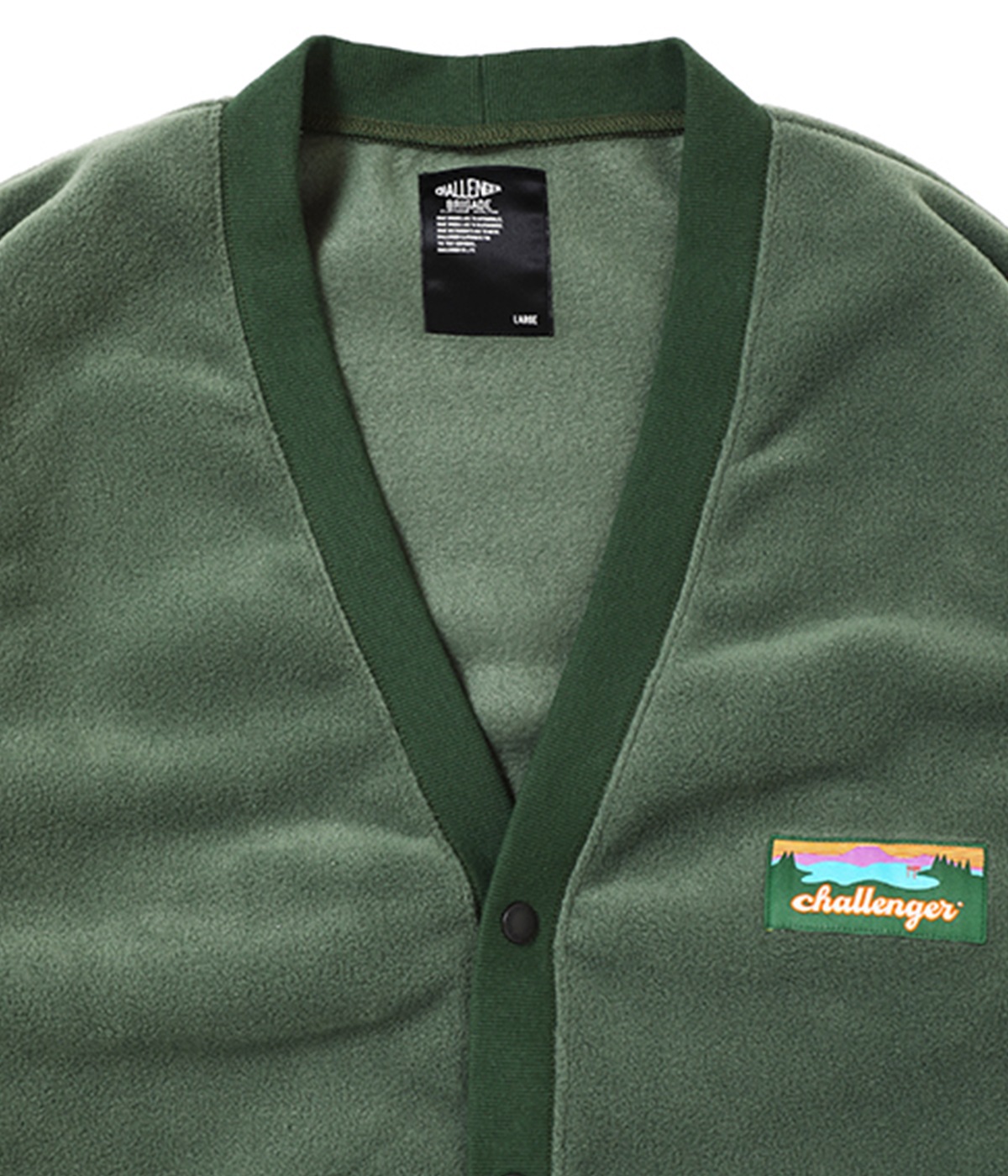 CLASSIC FLEECE CARDIGAN【OLIVE】｜CHALLENGER｜MELTING POT（正規