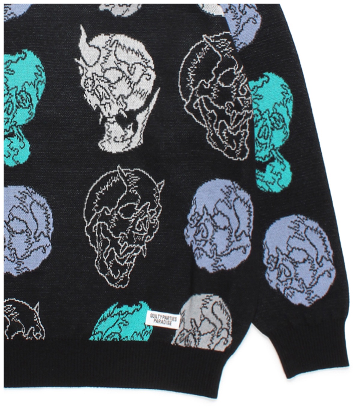 56 TATTOO STUDIO / JACQUARD KNIT SWEATER (TYPE-2)【BLACK