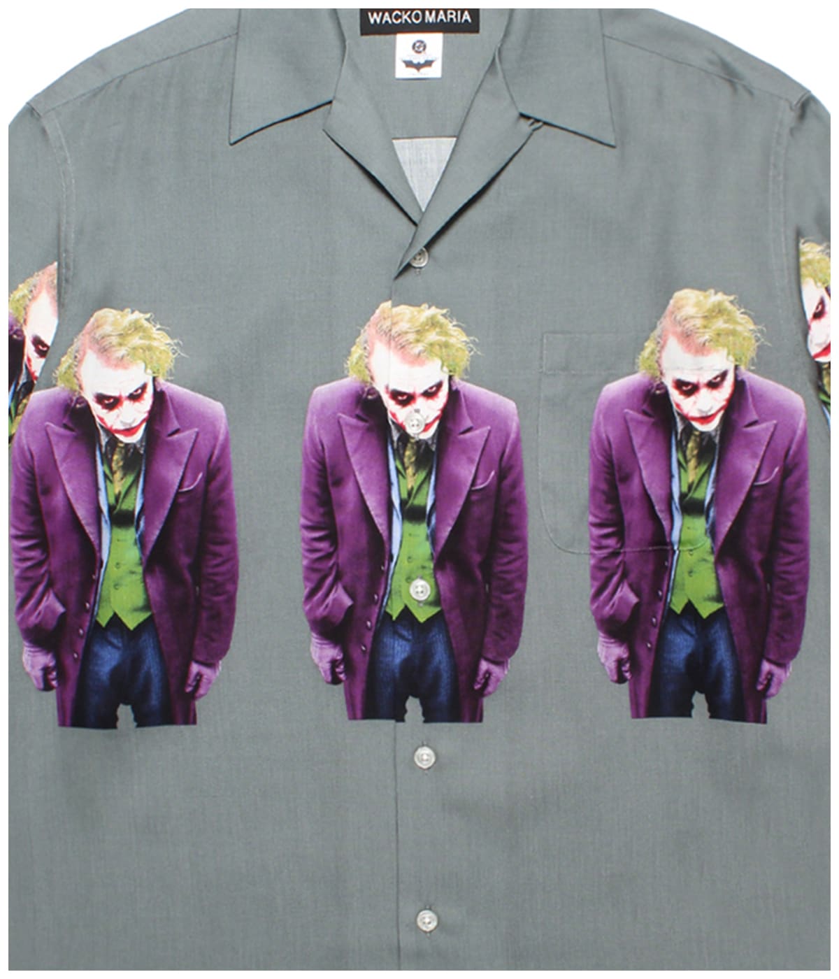 THE DARK KNIGHT TRILOGY / L/S HAWAIIAN SHIRT (TYPE-1)【GRAY
