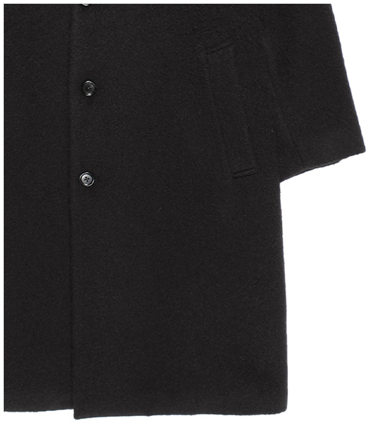 WOOL MOHAIR BAL COLLAR COAT (TYPE-2)【BLACK】