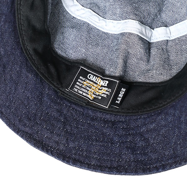 帽子 CHALLENGER DENIM BUCKET HAT - Indigo M DENIM BUCKET HAT【INDIGO】｜CHALLENGER｜MELTING POT（正規