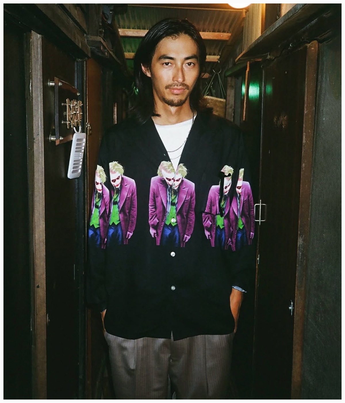 WACKO MARIA × THE DARK KNIGHT ハワイアンシャツ THE DARK KNIGHT TRILOGY / HAWAIIAN SHIRT (TYPE-5)【BLACK