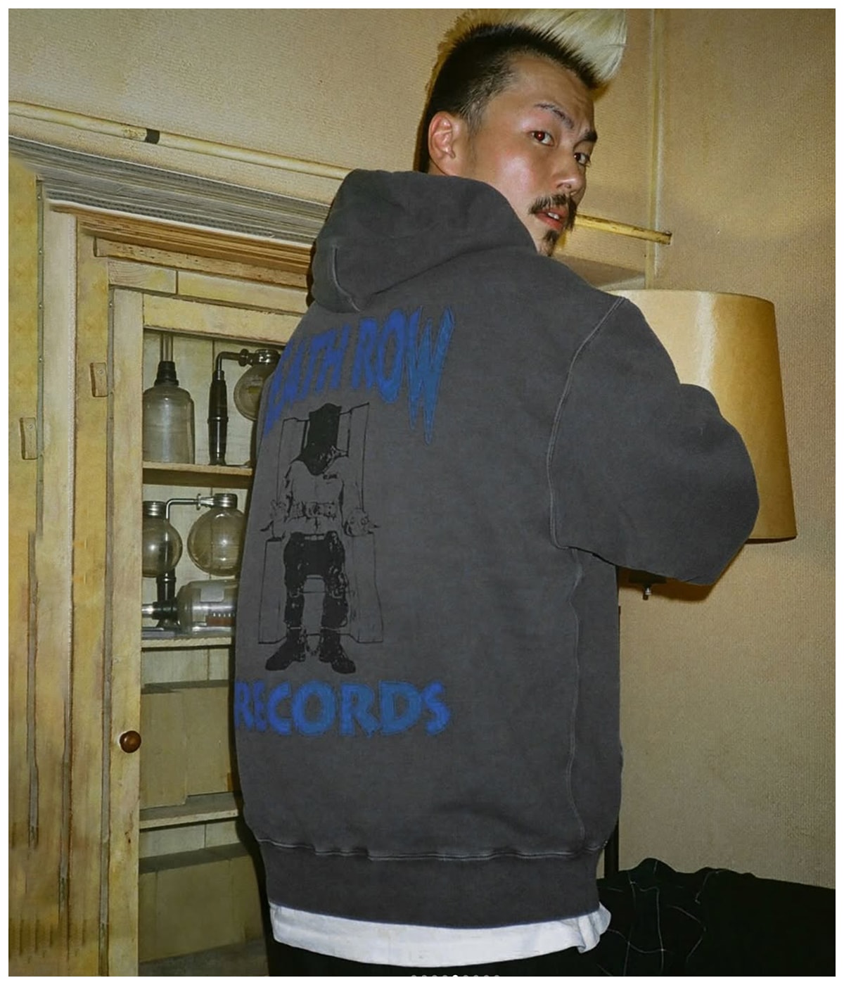 DEATH ROW RECORDS / GARMENT DYED HOODED SWEAT SHIRT【GRAY】｜WACKO