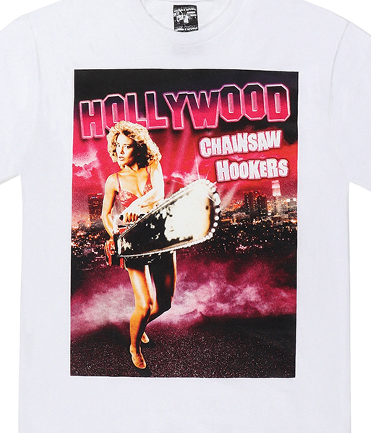 HOLLYWOOD CHAINSAW HOOKERS / CREW NECK T-SHIRT (TYPE-1)【WHITE