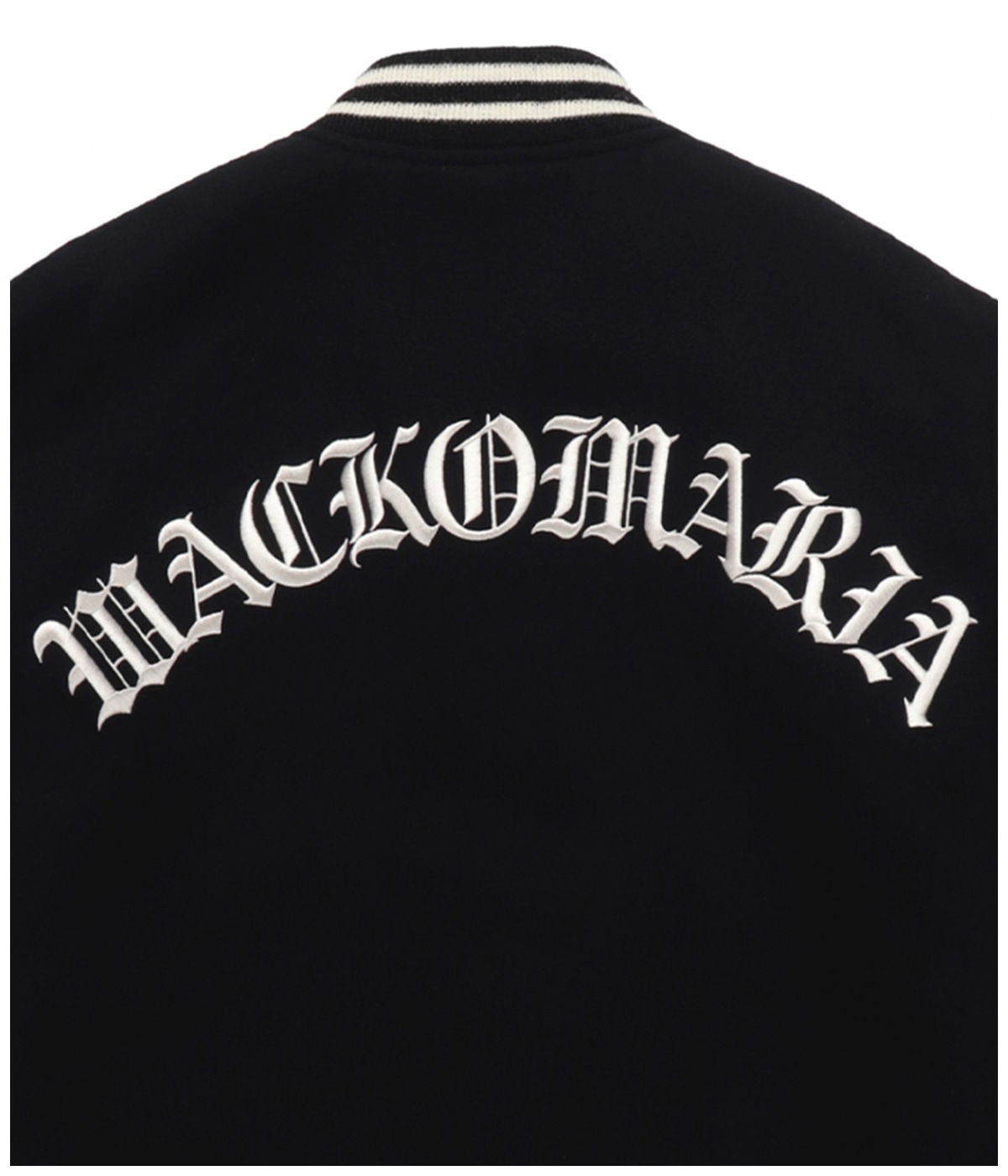 LEATHER VARSITY JACKET (TYPE-2)【BLACK】